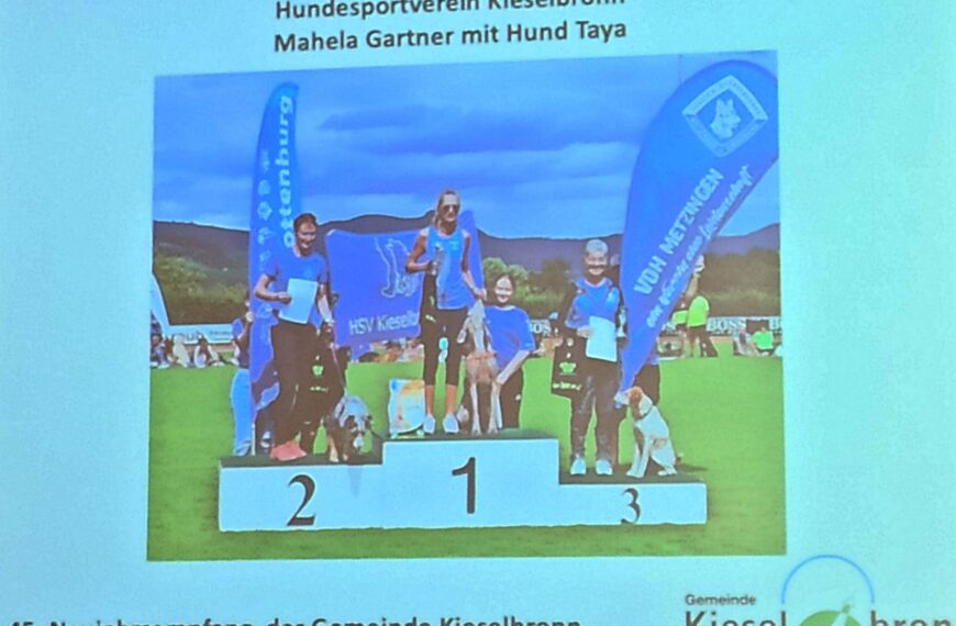 Sportlerehrung beim Neujahrsempfang der Gemeinde Kieselbronn